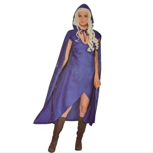 New Gods & Goddesses Slate Blue Hooded Cape Adult Halloween Costume Cosplay
